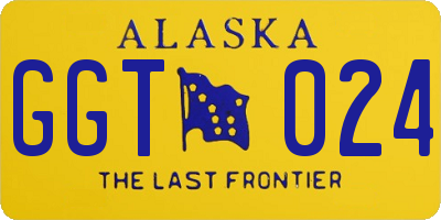 AK license plate GGT024