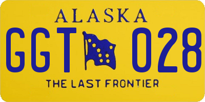 AK license plate GGT028