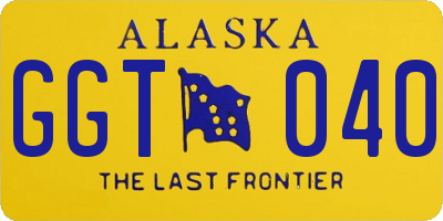 AK license plate GGT040