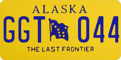 AK license plate GGT044