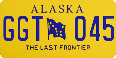 AK license plate GGT045