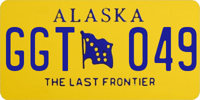 AK license plate GGT049