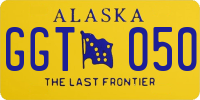 AK license plate GGT050