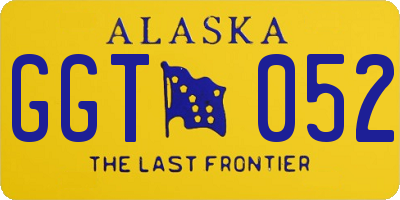 AK license plate GGT052