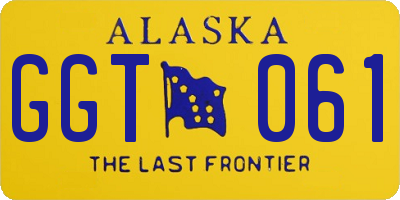 AK license plate GGT061