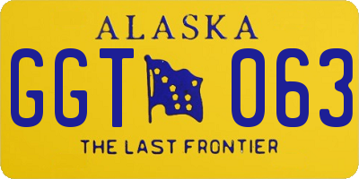 AK license plate GGT063