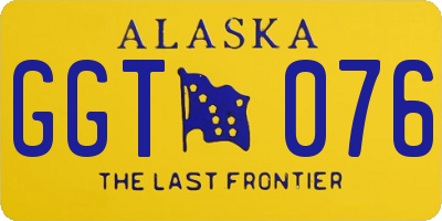 AK license plate GGT076