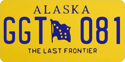 AK license plate GGT081