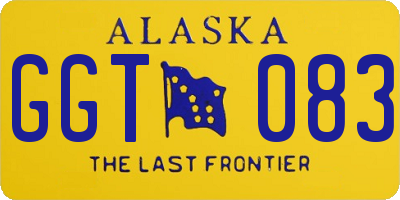 AK license plate GGT083