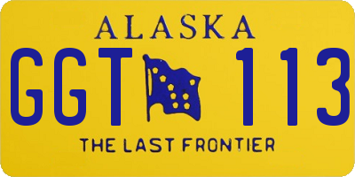 AK license plate GGT113