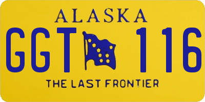 AK license plate GGT116