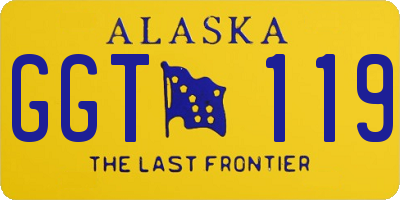 AK license plate GGT119