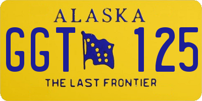 AK license plate GGT125