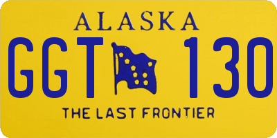 AK license plate GGT130