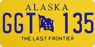 AK license plate GGT135