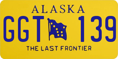 AK license plate GGT139