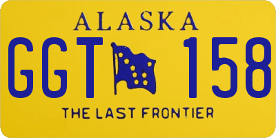 AK license plate GGT158