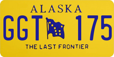 AK license plate GGT175