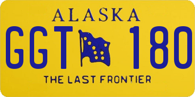AK license plate GGT180