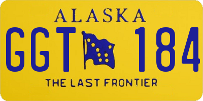 AK license plate GGT184