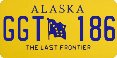 AK license plate GGT186