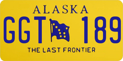 AK license plate GGT189
