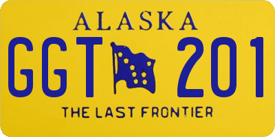 AK license plate GGT201