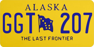 AK license plate GGT207