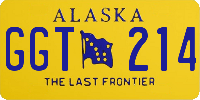 AK license plate GGT214