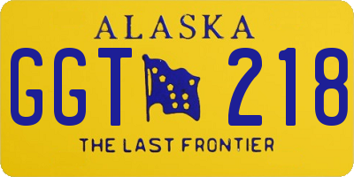 AK license plate GGT218