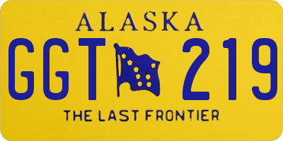 AK license plate GGT219