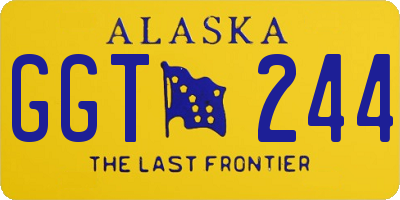 AK license plate GGT244