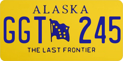 AK license plate GGT245