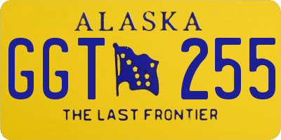 AK license plate GGT255