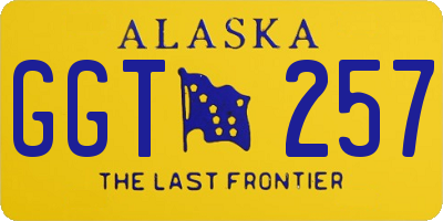 AK license plate GGT257