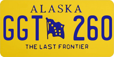 AK license plate GGT260