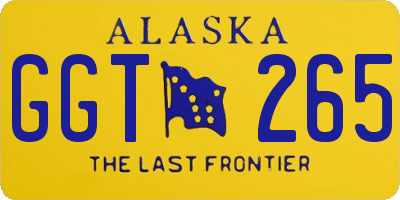 AK license plate GGT265