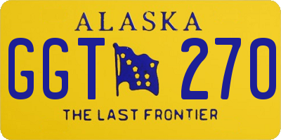 AK license plate GGT270