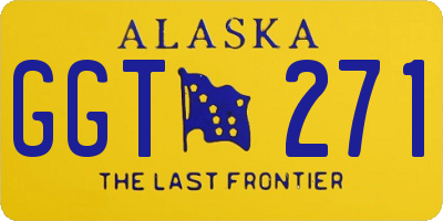 AK license plate GGT271