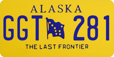 AK license plate GGT281
