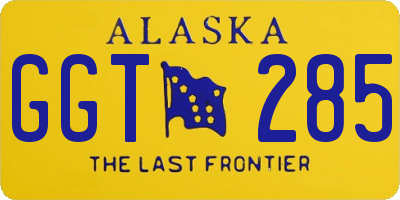 AK license plate GGT285