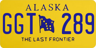 AK license plate GGT289