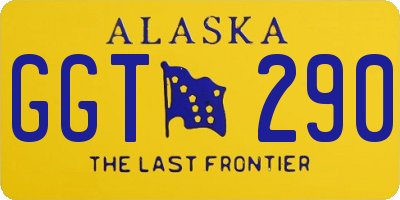 AK license plate GGT290
