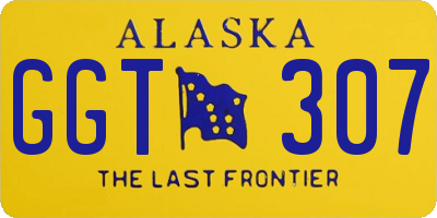 AK license plate GGT307