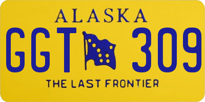 AK license plate GGT309