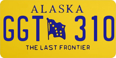 AK license plate GGT310