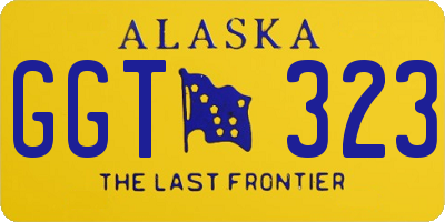 AK license plate GGT323