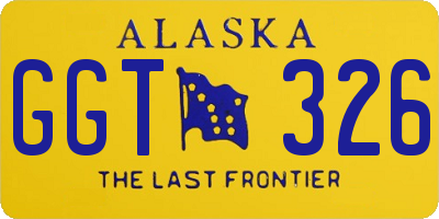 AK license plate GGT326