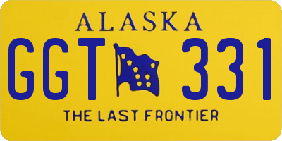 AK license plate GGT331