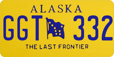 AK license plate GGT332
